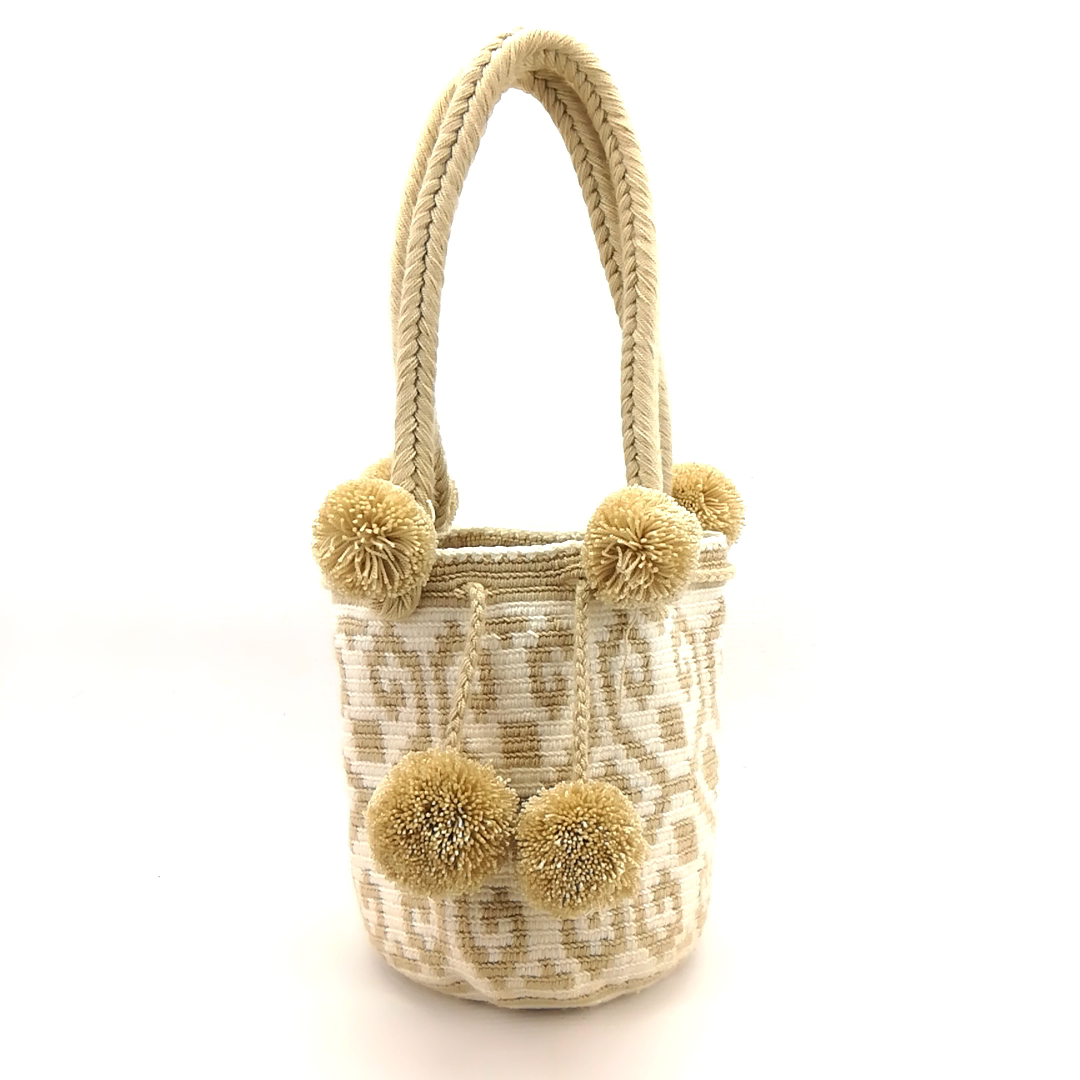 Wayuu Bag - Braided Handle - Popula 2T - Desig - Mini - FIO00203